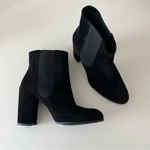 Black Stuart Weitzman Suede Fall Booties | Size 11 | Like New